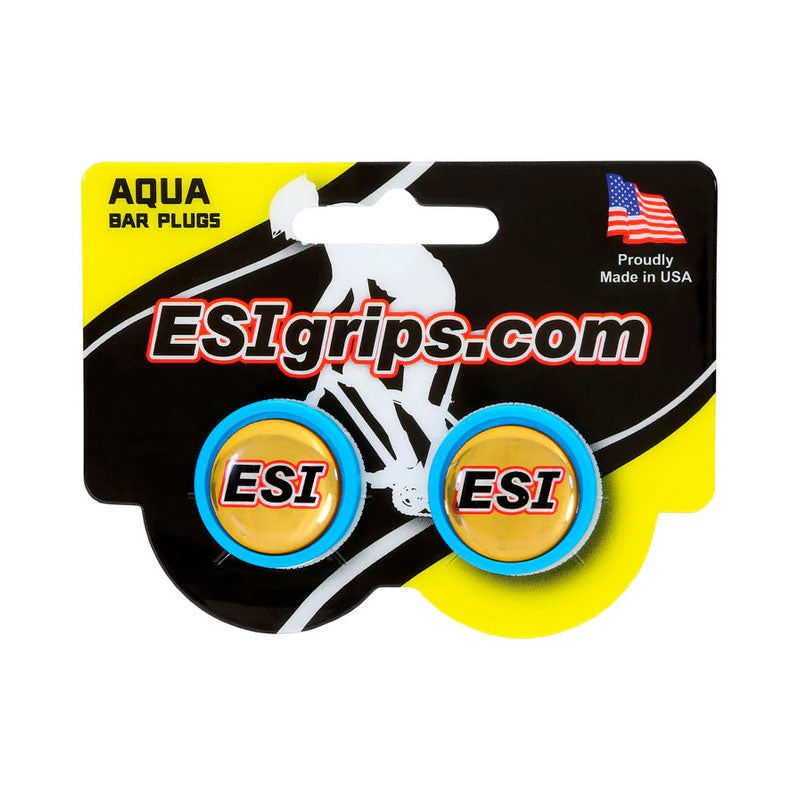 Tapones para manillar ESI GRIPS Color Aqua